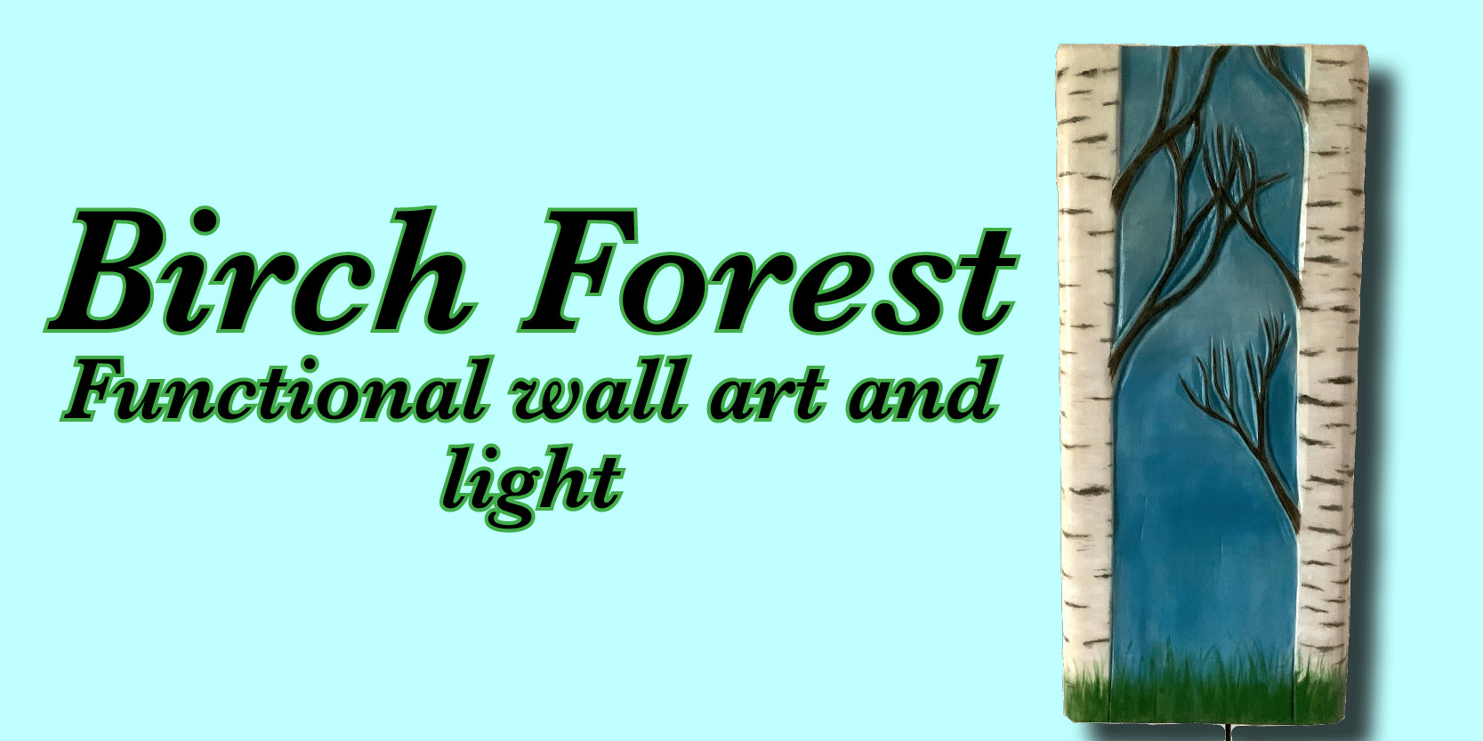 Handmade Birch Forest Wall Light, Epoxy wall light, Incredable Wall Lights, Home Decor